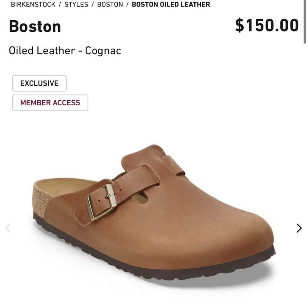 Birkenstock clogs oiled leather color cognac